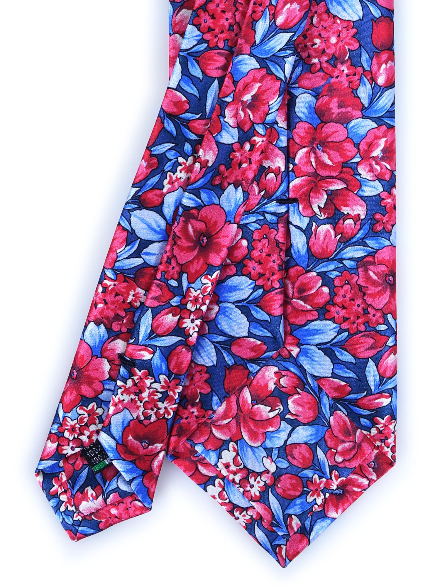 CHARME Red satin silk 3 Fold Necktie 