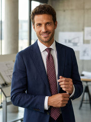 Cravatta 3 pieghe STACEY in seta tessuta marrone