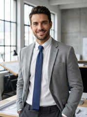 Cravatta in maglia di cotone TARPET blu