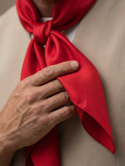 Foulard CALISTA in pura seta stampata Rosso