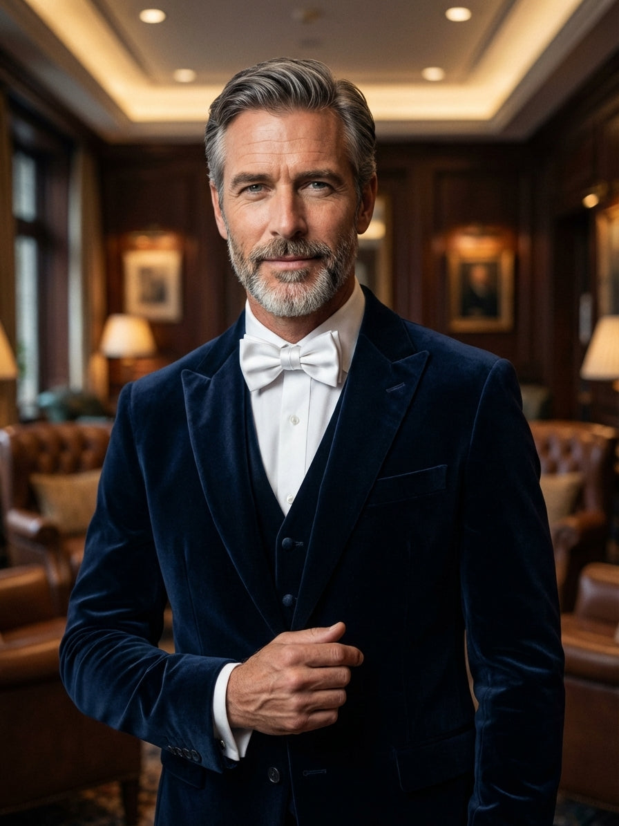 Papillon bianco già annodato AMANTEA seta raso