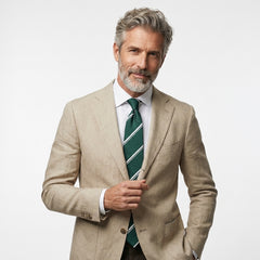 Cravatta 3 Pieghe BIRTO Seta shantung Verde