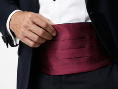 Fascia da Smoking Bordeaux AMANTEA in seta raso