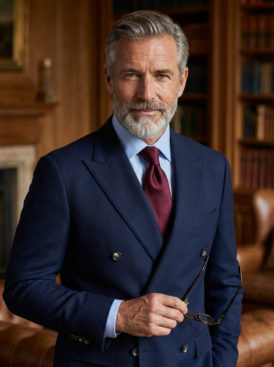 Cravatta bordeaux 3 pieghe AMANTEA in seta raso