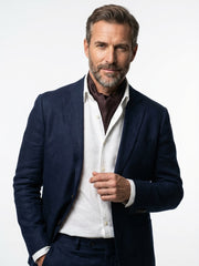 Ascot uomo CALISTA 100% SETA TWILL Marrone Scuro