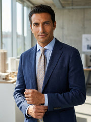 Cravatta 3 pieghe IRIS seta\lino beige