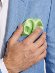 Fazzoletto da taschino in seta CALISTA Verde Chiaro