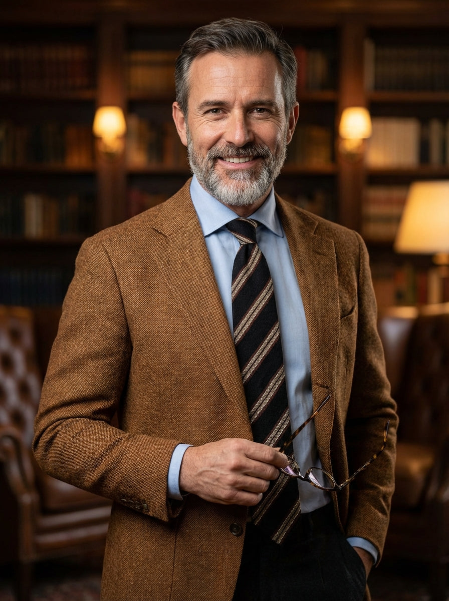 Cravatta 3 pieghe sfoderata nero in seta shantung GRANTA