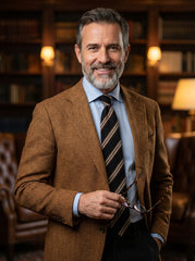 Cravatta 3 pieghe sfoderata nero in seta shantung GRANTA