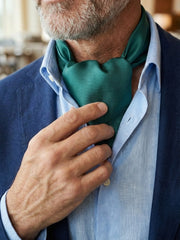 Ascot uomo CALISTA 100% SETA TWILL Verde Scuro