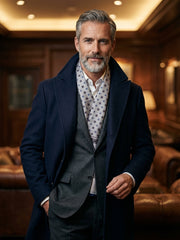 Sciarpa doppiata in seta\lana stampata SPORTY grigio