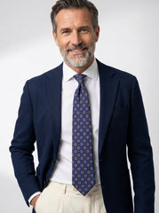 Cravatta 3 pieghe GIANGY seta madder blu