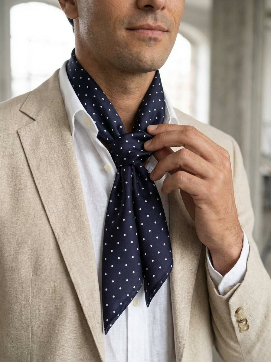Foulard VADENA in pura seta stampata Nero
