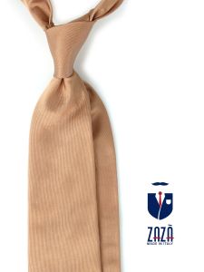 3 fold necktie beige in pure jacquard silk SAGLIETTA