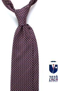 Cravatta 3 pieghe SNAILS in seta stampata Bordeaux