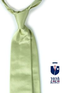 3 fold necktie green in pure jacquard silk SAGLIETTA