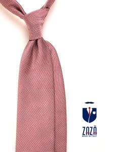 Cravatta 3 pieghe rosa in seta jacquard WILLIAM