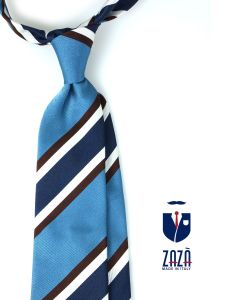 3 fold necktie teal in pure jacquard silk OFELIA