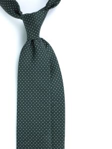 Cravatta 3 pieghe LUPOIS in seta inglese stampata Verde