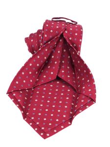 Cravatta 7 pieghe LOLITA in seta stampata inglese Bordeaux