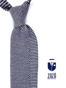Cravatta a maglia di lana BELGIO Blu