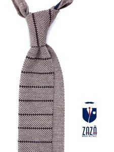 Cravatta a maglia in lana TREAT Marrone Chiaro