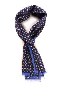 Scarf blue in pure cotton GEREMY