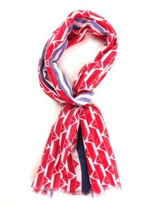Scarf red in pure cotton BOATS
