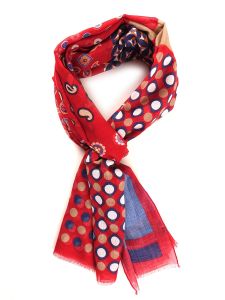 Scarf red in pure cotton KOLORS