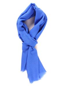 Scarf royal blue in wool/silk SIENNA
